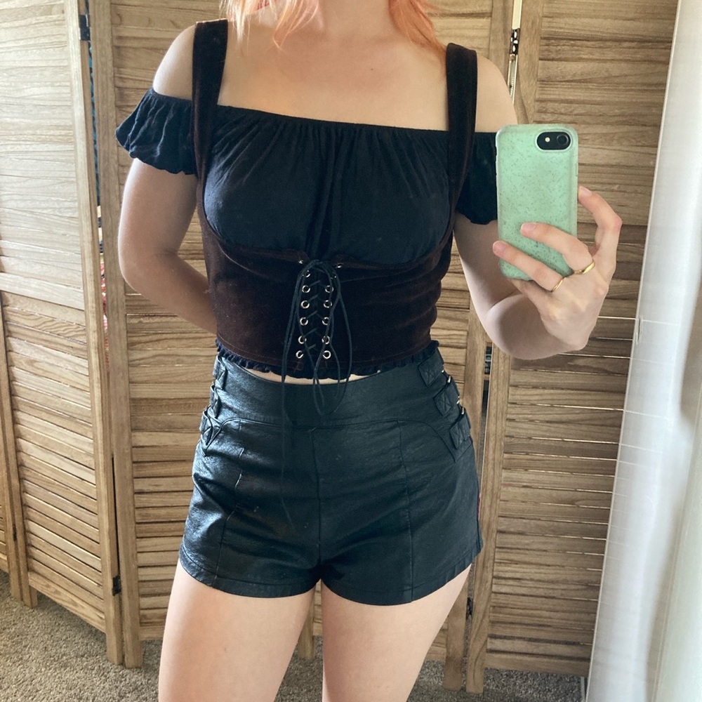 Stretchy Black Off Shoulder Top